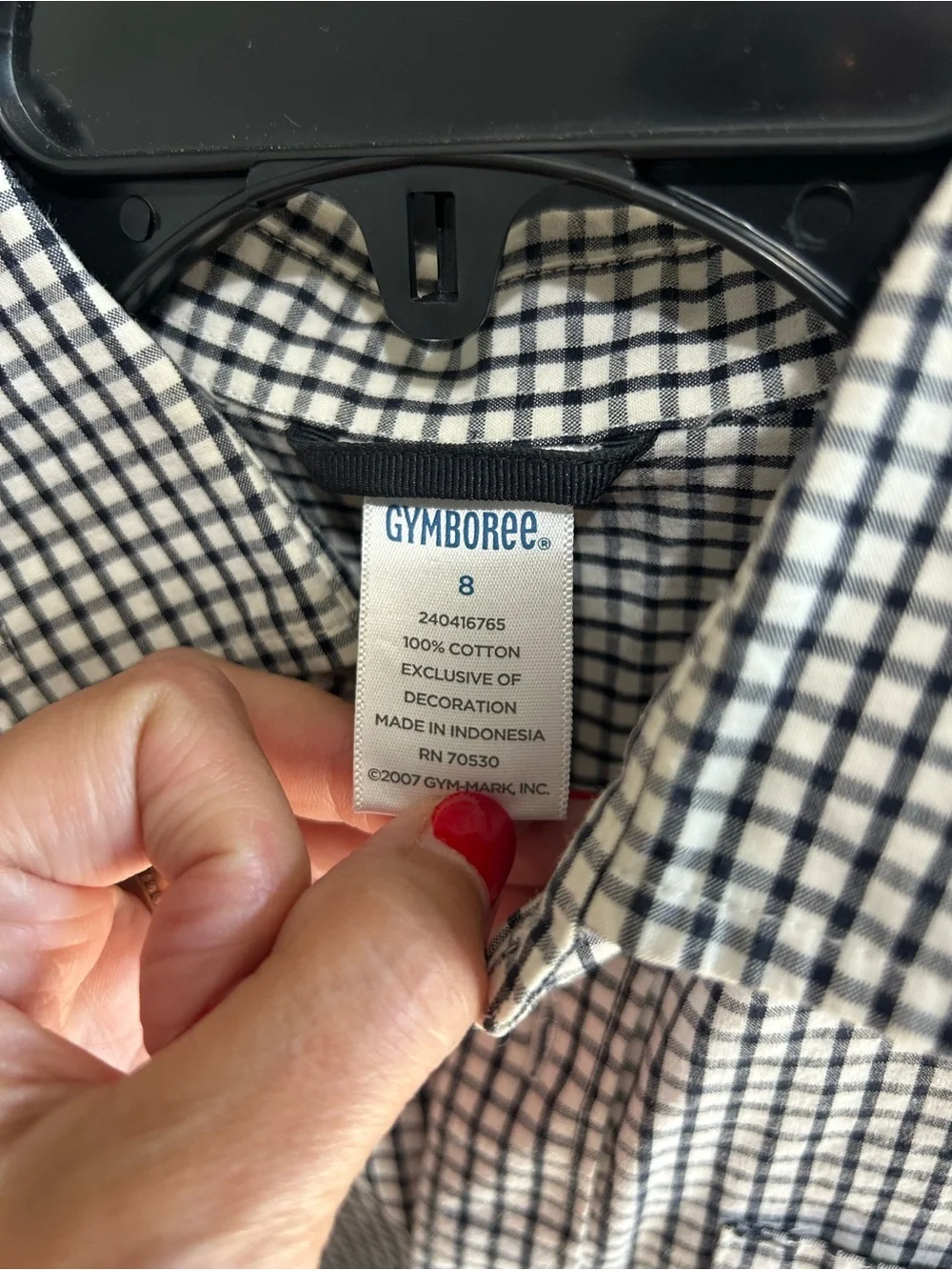 Gymboree Black & White Gingham Button-Down Shirt